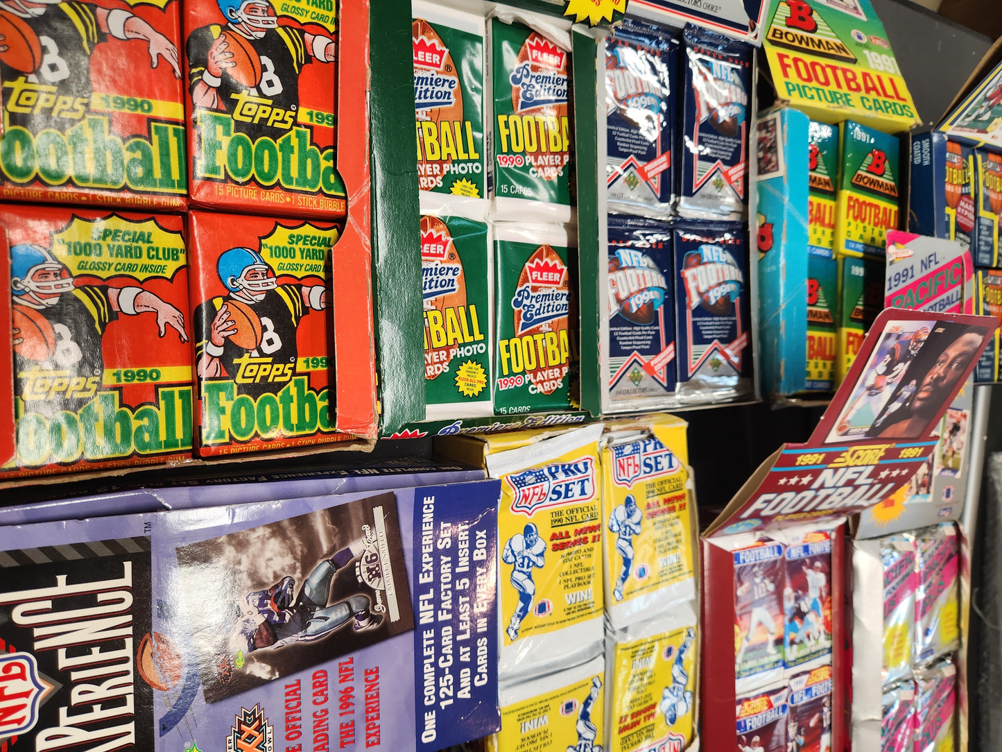 Lot of 55-60 NFL Football Cards in Unopened Packs