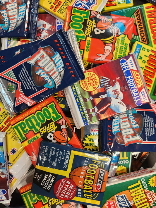 Lot of 55-60 NFL Football Cards in Unopened Packs
