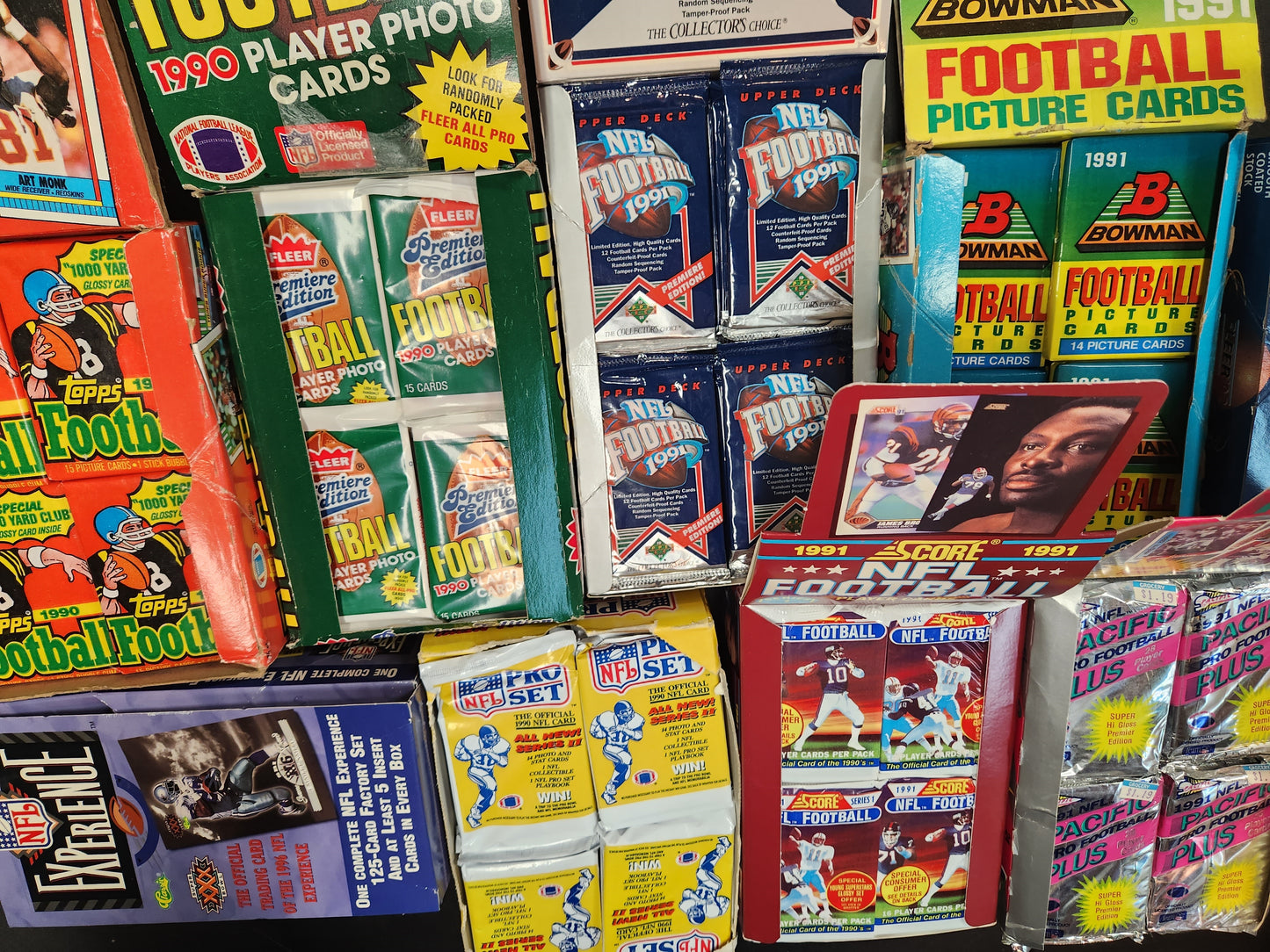 Lot of 55-60 NFL Football Cards in Unopened Packs