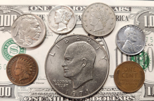 U.S. Coin Starter Lot Collectors Set 7 Coins w/silver